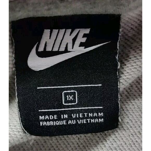 Nike Gray Center Swoosh Pullover Hoodie Women's Size 1X - Picture 7 of 8